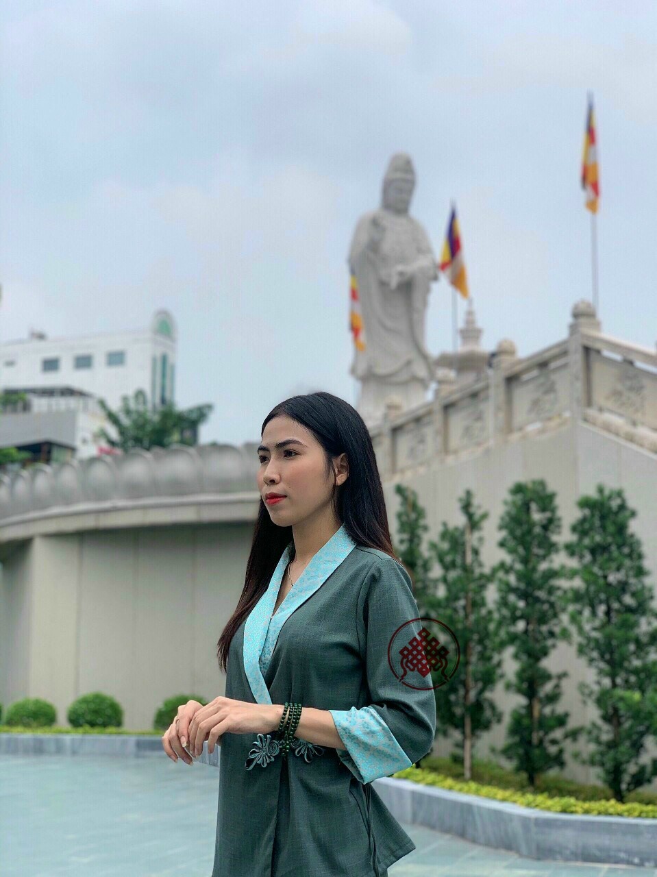 Mẫu 04 đũi lạnh phối gấm Thái Tuấn loại 1 cao cấp (xanh đậm)